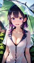 雨の日の透け感