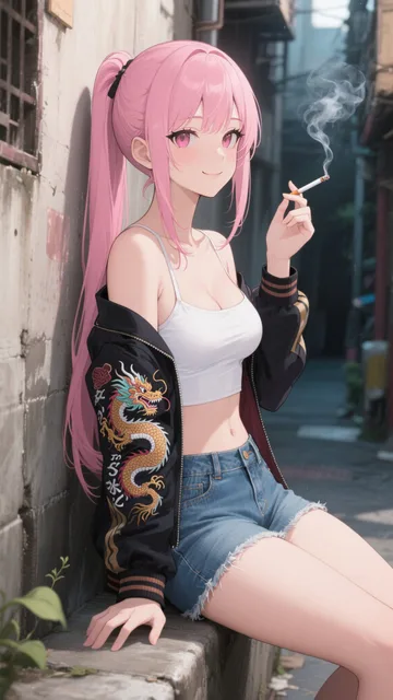 ピンク髪娘💕なんだい?アタシにようかい?❤️