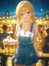 ビアガーデン·夏の夜のほろ酔い の投稿作品
