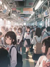 朝の満員電車·チャレンジ の投稿作品