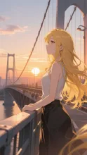 生成チャレンジ第162弾·夕日に染まる の投稿作品
