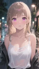 雨の夜の告白、陽子。