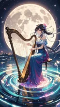 琴を奏でる魔女 — SUPP774366663さんのAIイラスト