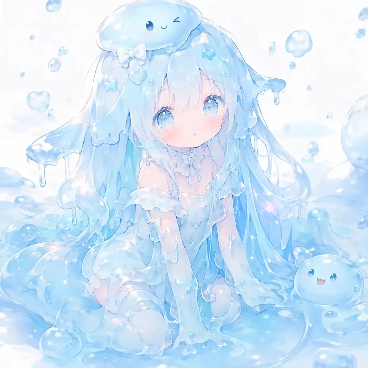 スライム娘…?!🩵💧