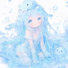 スライム娘…？！🩵💧