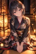 行灯の中の玲央。