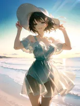 麦わらと潮風·夏の海辺で の投稿作品