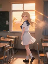 制服の陽子。