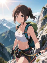 真夏の山ガール