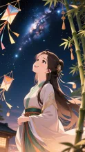 七夕の織姫·星降る七夕の夜 の投稿作品