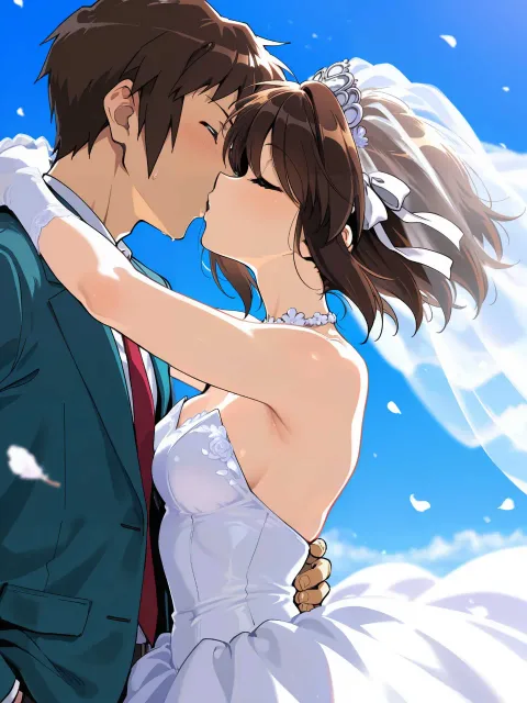 ハルヒとキョン誓いのキス