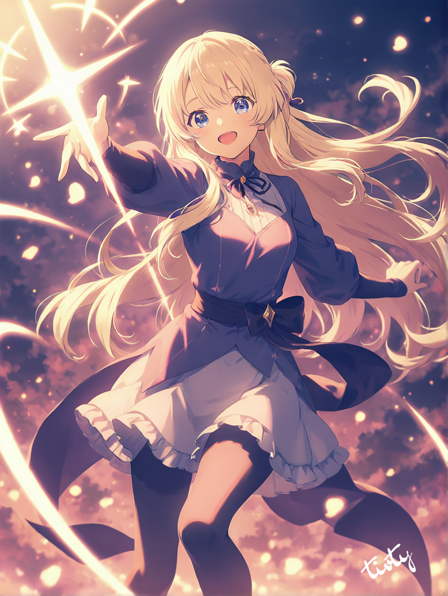 彼女はインフルエンサー♪フォロワーに夢を贈ります(꒪ˊ꒳ˋ꒪) — てぃぶてぃさんのAIイラスト