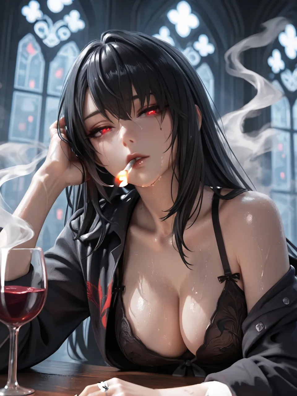酔っ払いの女性〜♪*.゜ — ソヘルさんのAIイラスト