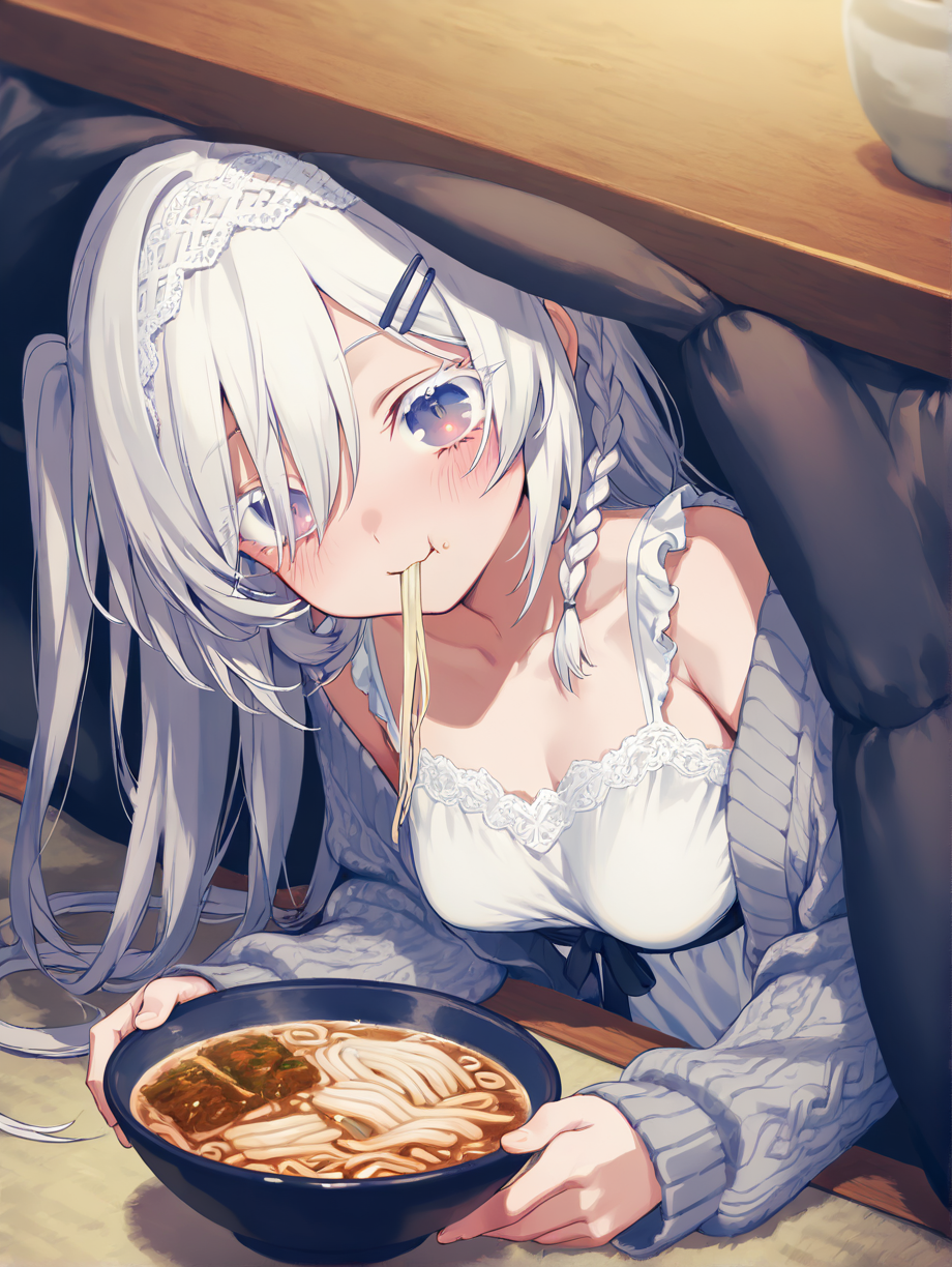 コタツで年越しそば