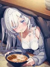 コタツで年越しそば