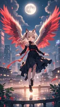 天使が舞い降りた月夜