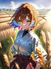 稲穂の中で•••