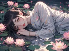 水面に浮かぶ華 — SUPP4454303さんのAIイラスト