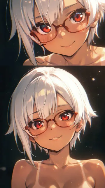 highest quality - 眼鏡 vs 素顔