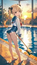 部活の後