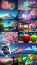 子猫と花火