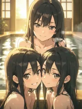 朝から温泉