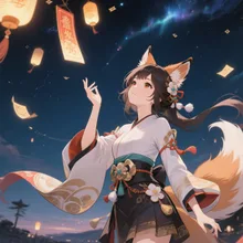 星夜の狐巫女 ～願いを灯す狐火～