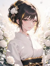 薔薇と和のスタイル