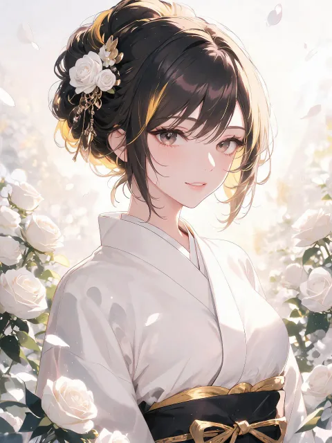 薔薇と和のスタイル