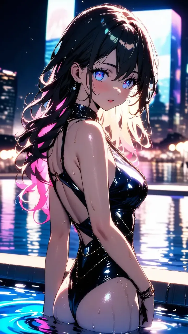 E　泡沫のネオンブルー