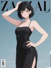 雑誌の表紙を飾るモデル