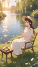川辺のひととき·今宵チャレンジ の投稿作品