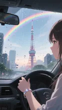 雨もう少しで止むね