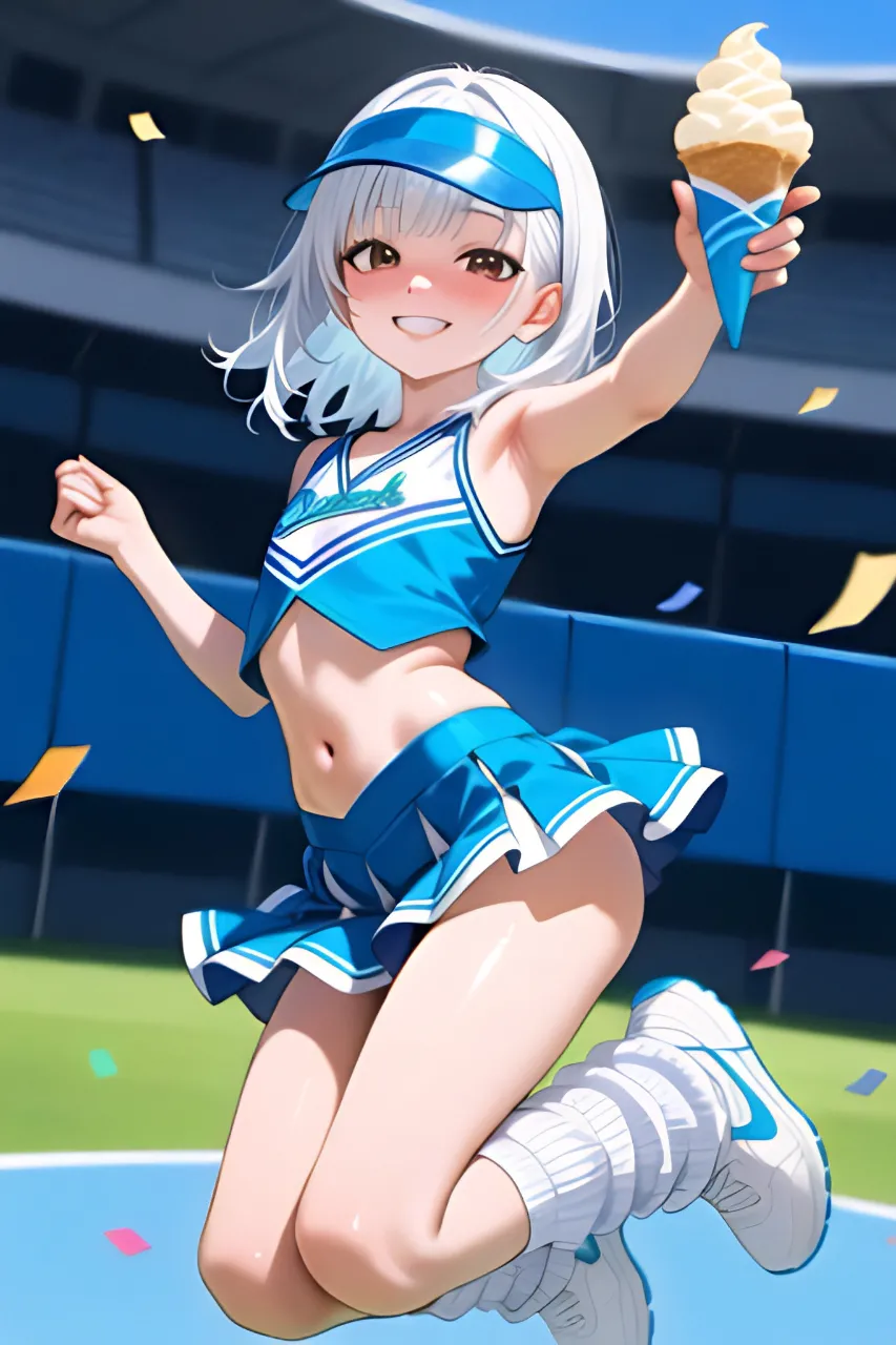 ソフトクリームとジャンピング・チアガール！…白