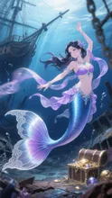 沈没船を舞う