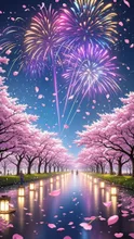 花見大会で花火大会ww