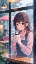 雨音とコーヒー　窓辺のひととき