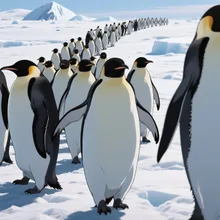 ペンギン達の行進。