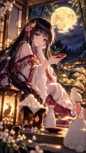 月あかりの下·薄着で立つ の投稿作品