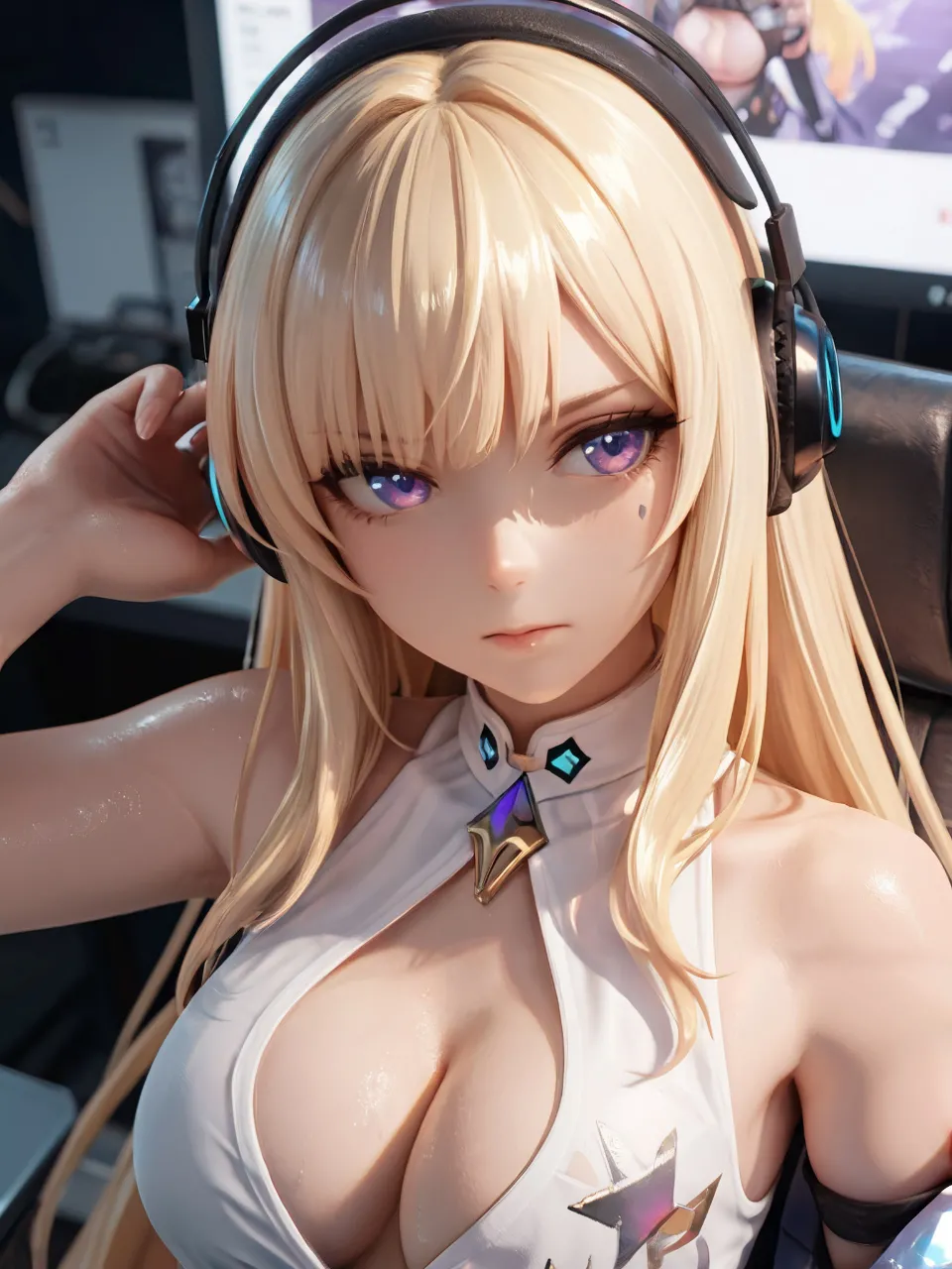 eスポーツにのめり込む女性