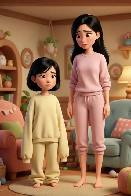お母さん!頼んだ色、お姉ちゃんとアベコベだョ!