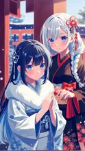 初詣（4枚） — 初詣イラストのAIイラスト｜SUPPART