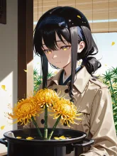 菊花展の大輪の菊｜キングアニメ