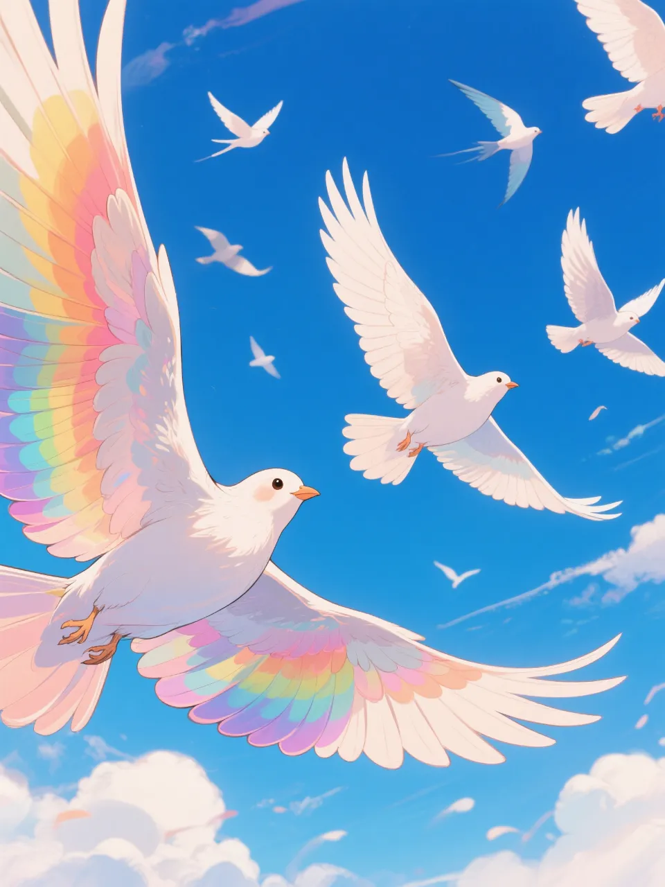 虹色の翼 — 𝕞̿̈さんのAIイラスト