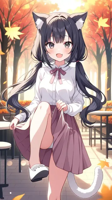 D にゃんにゃん秋コーデ
