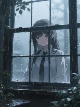 雨やまないね