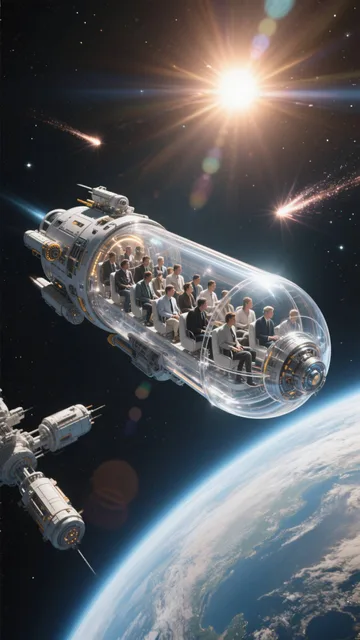 カプセル型の宇宙電車
