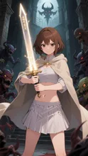 勇者の美少女、魔王城に到達 — 小悪魔・デーモンのAIイラスト｜SUPPART