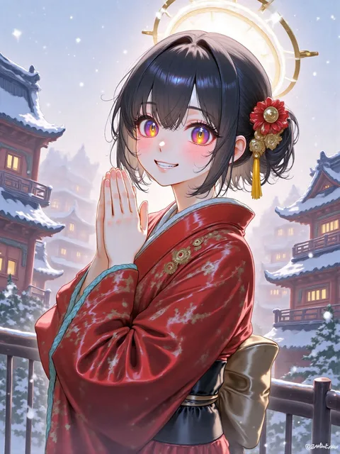 初雪に願いを
