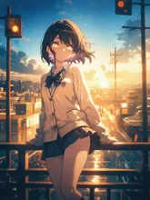 夕焼けの帰り道